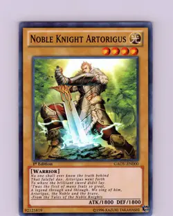 Yu-Gi-Oh TCG Noble Knight Artorigus GAOV-EN000 1st Edition Super Rare Card NM - Image 1