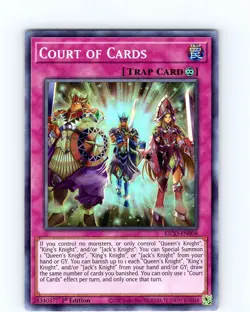 Yu-Gi-Oh TCG Court Of Cards KICO-EN008 1st Edition Super Rare Card NM - Image 1