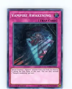 Yu-Gi-Oh TCG Vampire Awakening DASA-EN010 1st Edition Super Rare Card NM - Image 1