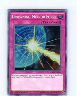 Yu-Gi-Oh TCG Drowning Mirror Force DASA-EN045 1st Edition Super Rare Card NM - Image 1
