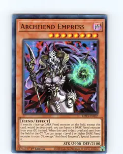 Yu-Gi-Oh TCG Archfiend Empress LDS3-EN007 1st Edition Ultra Rare Card NM - Image 1