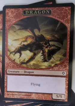 MTG Token Dragon NM Worldwake (21) English Magic The Gathering X 21 - Image 2