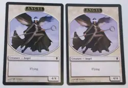 MTG Angel Token NM Error Bleed Misprint Zendikar Magic The Gathering - Image 1