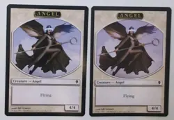 MTG Angel Token NM Error Bleed Misprint Zendikar Magic The Gathering - Image 3