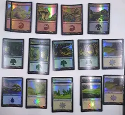 MTG FOIL Lorwyn Basic Lands (18) NM English Magic The Gathering Lot Of 18 - Image 2