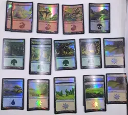MTG FOIL Lorwyn Basic Lands (18) NM English Magic The Gathering Lot Of 18 - Image 3