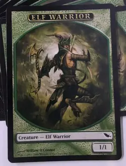 MTG Token Elf Warrior Green (14) NM ENGLISH Shadowmoor ~14~ - Image 2