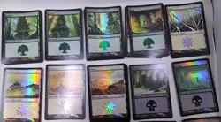MTG Foil Mirrodin Basic Lands NM/M Magic the Gathering Lot Of 46 - Image 4