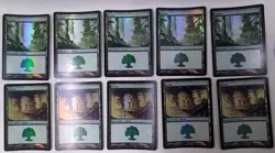 MTG Foil Mirrodin Basic Lands NM/M Magic the Gathering Lot Of 46 - Image 5