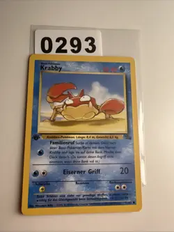 1. Edition - Krabby - 51/62 - Fossil - Pokemon TCG - Vintage Karte - Image 1