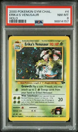 2000 POKEMON GYM CHALLENGE HOLO #4 ERIKA'S VENUSAUR PSA 8 - Image 1