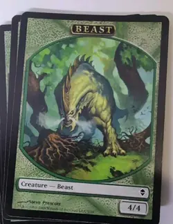 MTG Token Beast (29) Zendikar English Magic The Gathering X 29 - Image 1