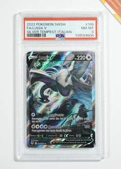 Pokemon PSA 8 Lugia V #186 Full Art Tempesta Argentata 2022 Italiano - Image 1