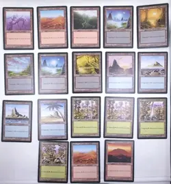 MTG Mirage Italian Basic Lands Lot x18 NM Magic Foreign Black Border x18 - Image 2