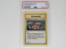 PSA 7: English Pokemon Base Set 1st Edition Pokemon Center (Trainer) - Image 1