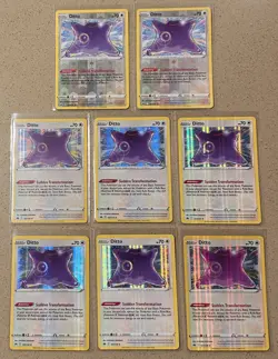 Lot of 8 - Ditto Crown Zenith 107/159 Pokemon TCG 2x Reverse & 6x Holo all NM - Image 1