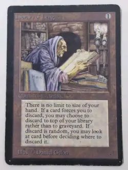 MTG Library of Leng Beta 1993 Very Light Play Magic The Gathering - Image 1