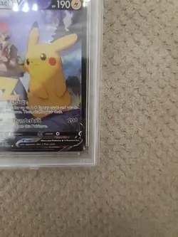 2022 Pokemon Pikachu v TG16/TG30 Swsh11 Lost Origin Full Art Holo PSA 9 - Image 5