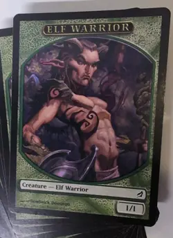 MTG Token Elf Warrior Green NM ENGLISH Lorwyn ~38~ - Image 2