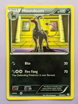 HOUNDOOM 75/124 MP DRAGONS EXALTED Rare Pokemon - Image 1