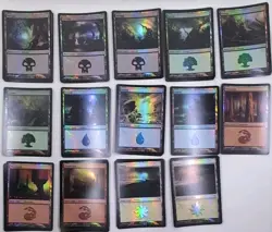 MTG FOIL Time Spiral Basic Lands (31) NM English Magic The Gathering Lot Of 31 - Image 1