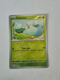 Cottonee 014/162 Common Temporal Forces Pokemon Reverse Holo Near Mint - Image 1