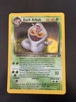 Dark Arbok Holo Rare 2/82 Team Rocket LP Wizards Of The Coast Pokemon TCG - Image 1
