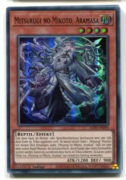 Yu-Gi-Oh! Mitsurugi no Mikoto Aramasa Super Rare ALIN-DE090 - Image 1