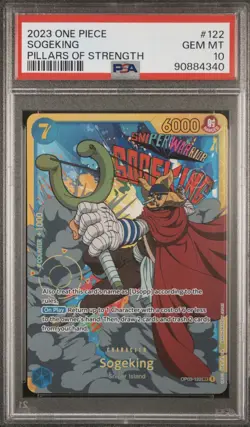 2023 ONE PIECE OP03-PILLARS OF STRENGTH SOGEKING 122 PSA 10 - Image 1