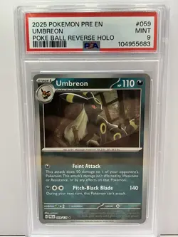 059/131 - Umbreon Prismatic Evolutions Pokeballs PSA 9 Pokemon Card - Image 2