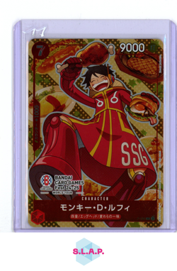 MONKEY.D.LUFFY OP P-080 2025 BANDAI ONE PIECE CARD GAMES FEST PRM NEAR MINT JAP - Image 1
