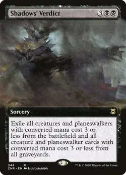 Shadows' Verdict (Extended Art) Zendikar Rising - Variants MTG SORCERY RARE - Image 1
