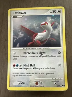 Pokemon TCG Latias Lv.453/17 Promo Holo Rare Card 2008 Ex-Mt Condition - Image 1