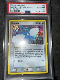 Pokemon TCG Swablu Ex Deoxys Reverse Holo Foil Card 79/107 - Image 1
