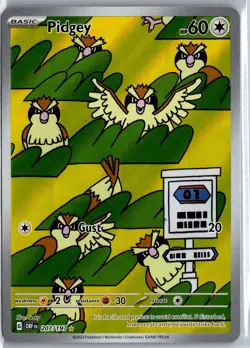 Pidgey 207/197 Obsidian Flames Holo Pokemon Card - LP - Image 1