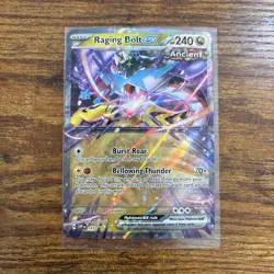 Pokemon TCG Temporal Forces Raging Bolt EX Black Star Promo Holo Card 145 - Image 1