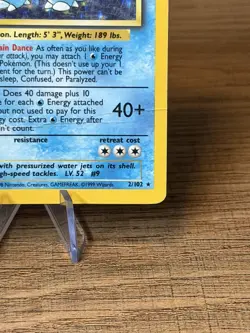 Pokemon TCG Blastoise Base Set 2/102 Holo Unlimited Holo Rare Card - Image 3