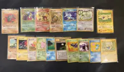 Pokemon TCG 17 Card Mixed Lot - Vintage Japanese - 5 holos w/ swirls - arcanine - Image 1