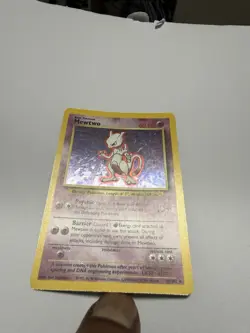 Pokemon Mewtwo Base Set Holo Rare Card 10/102 60 HP English Basic Psychic - Image 1