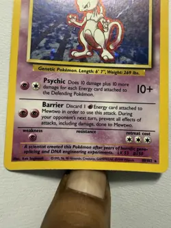 Pokemon Mewtwo Base Set Holo Rare Card 10/102 60 HP English Basic Psychic - Image 4