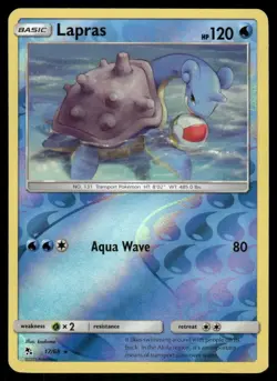 Pokemon Cards Lapras 17/68 Reverse Holo Hidden Fates Rare NM - Image 1