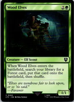 Magic the Gathering HP Wood Elves The Lord of the Rings Commander MTG - Image 1