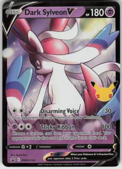 Pokemon Dark Sylveon V Promo SWSH: Sword & Shield Promo Cards SWSH134 NM - Image 1