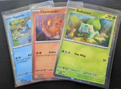 151 Promo Card Bundle Bulbasaur, Charmander, Squirtle - SVP046 SVP047 SVP048 #B - Image 1