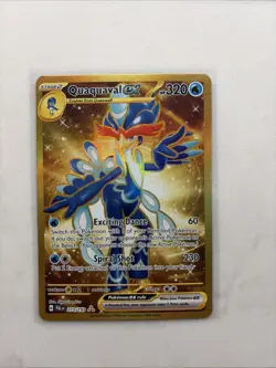 Pokemon TCG Quaquaval ex 273/193 SV02 Paldea Evolved Hyper Rare Gold Holo NM - Image 1