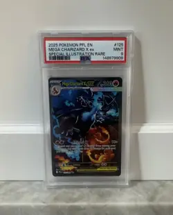Pokemon Mega Charizard X ex Phantasmal Flames Special Illustration Rare PSA 9 - Image 1