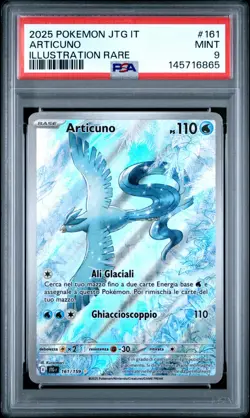 Pokemon PSA 9 Articuno #161 JTG IT Illustration Rare 2025 Italiano - Image 2