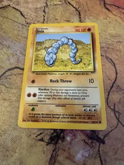 Pokemon Onix Base Set 56/102 LP Vintage WOTC 1999 - Image 1