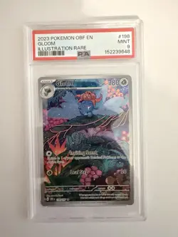 Pokemon 2023 Gloom 198/197 SV03 Obsidian Flames Illustration Rare Holo PSA 9 EN - Image 1