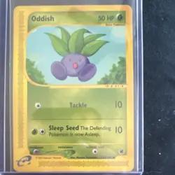 Pokemon Oddish 50 HP Common Regular Expedition Base Set 123/165 2002 - Image 1